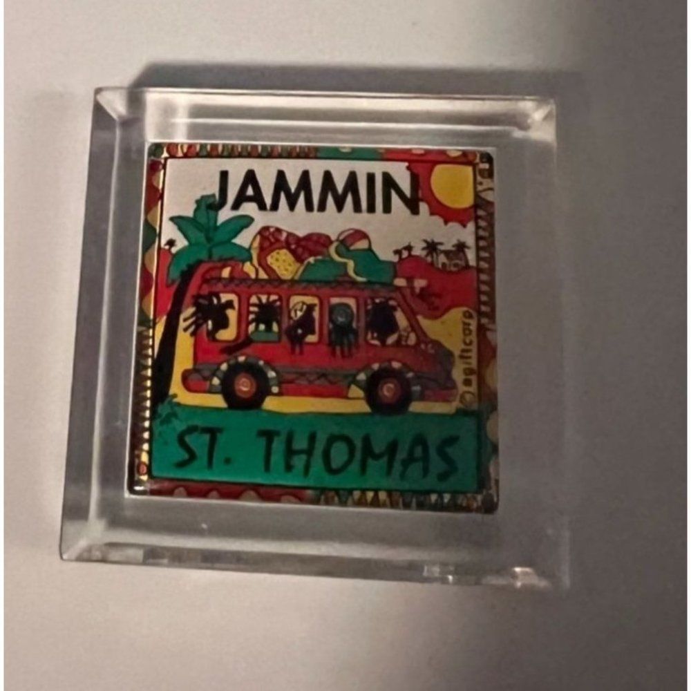 Jammin St Thomas Souvenir Magnet Refrigerator Fridge